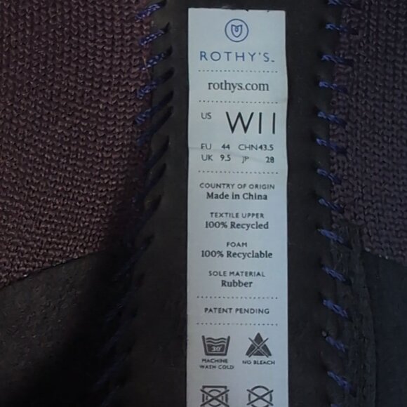 ROTHY'S Womens Size 11 The Point Flats Port Purple Flats - Picture 8 of 8